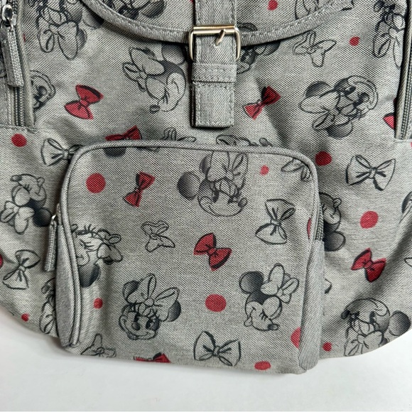 NWT. Disney Minnie Mouse Gray AOP Backpack
Adjustable Shoulder Straps, main image 5